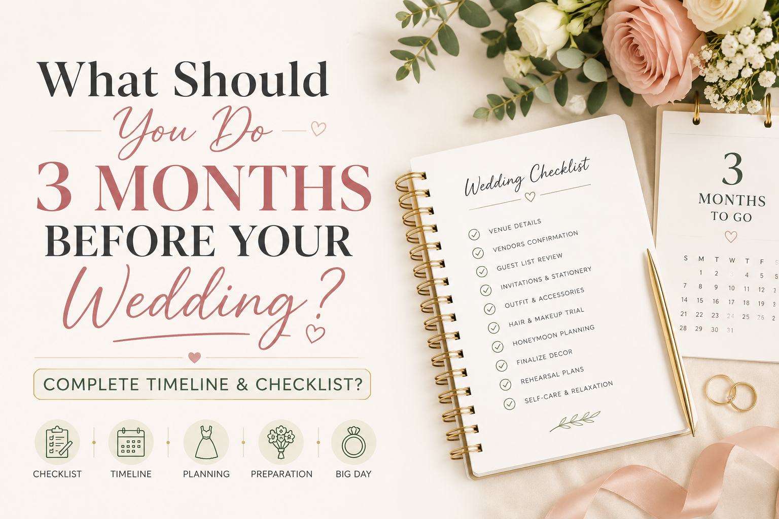 What Should You Do 3 Months Before Your Wedding Complete Timeline & Checklist