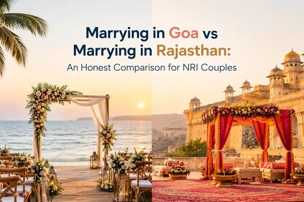 Marrying in Goa vs Marrying in Rajasthan An Honest Comparison for NRI Couples